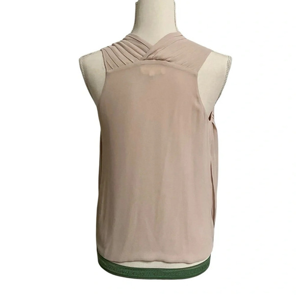 Robbi & Nikki Sequin Chiffon Blouse Tank Top XS Blush Pink Holiday Party - Picture 9 of 12